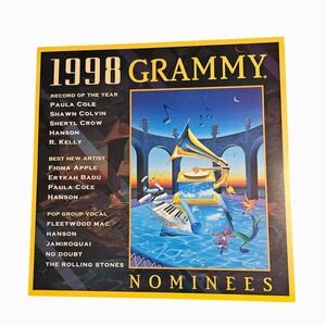 Vintage 1998 Grammy Nominees 12x12 Double Sided Promo Poster MCA Pop Rock